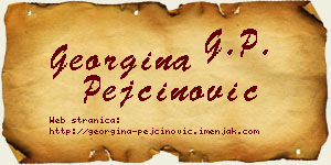 Georgina Pejčinović vizit kartica